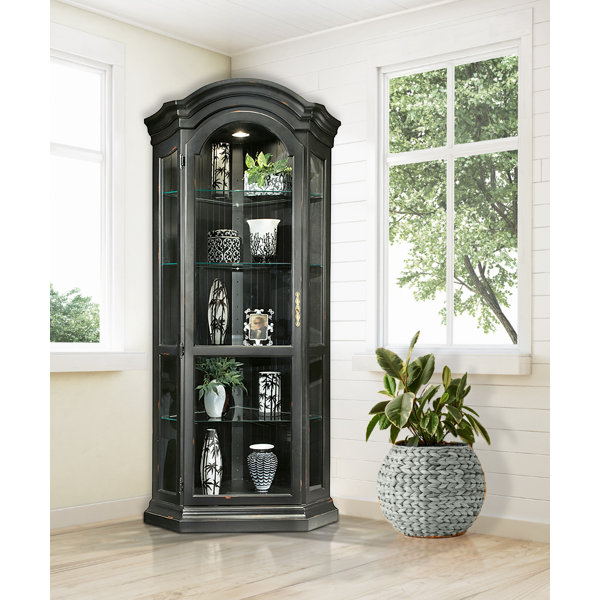 Tall Black Corner Cabinet